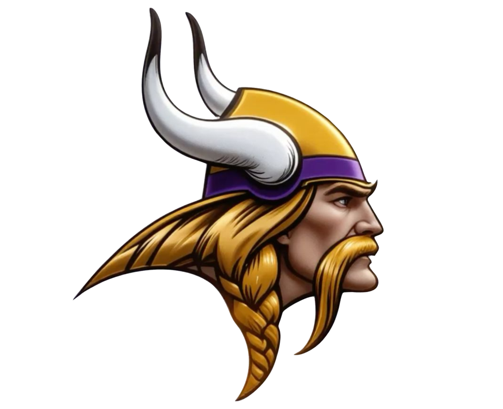 Detailed Classic Viking Football Logo Short Sleeve T-Shirt