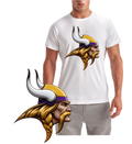 Detailed Classic Viking Football Logo Short Sleeve T-Shirt