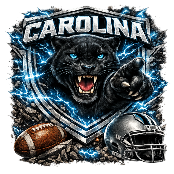 Carolina Panther Storm Short Sleeve T-Shirt