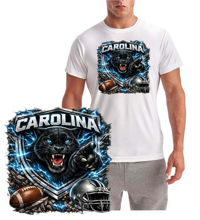 Carolina Panther Storm Short Sleeve T-Shirt
