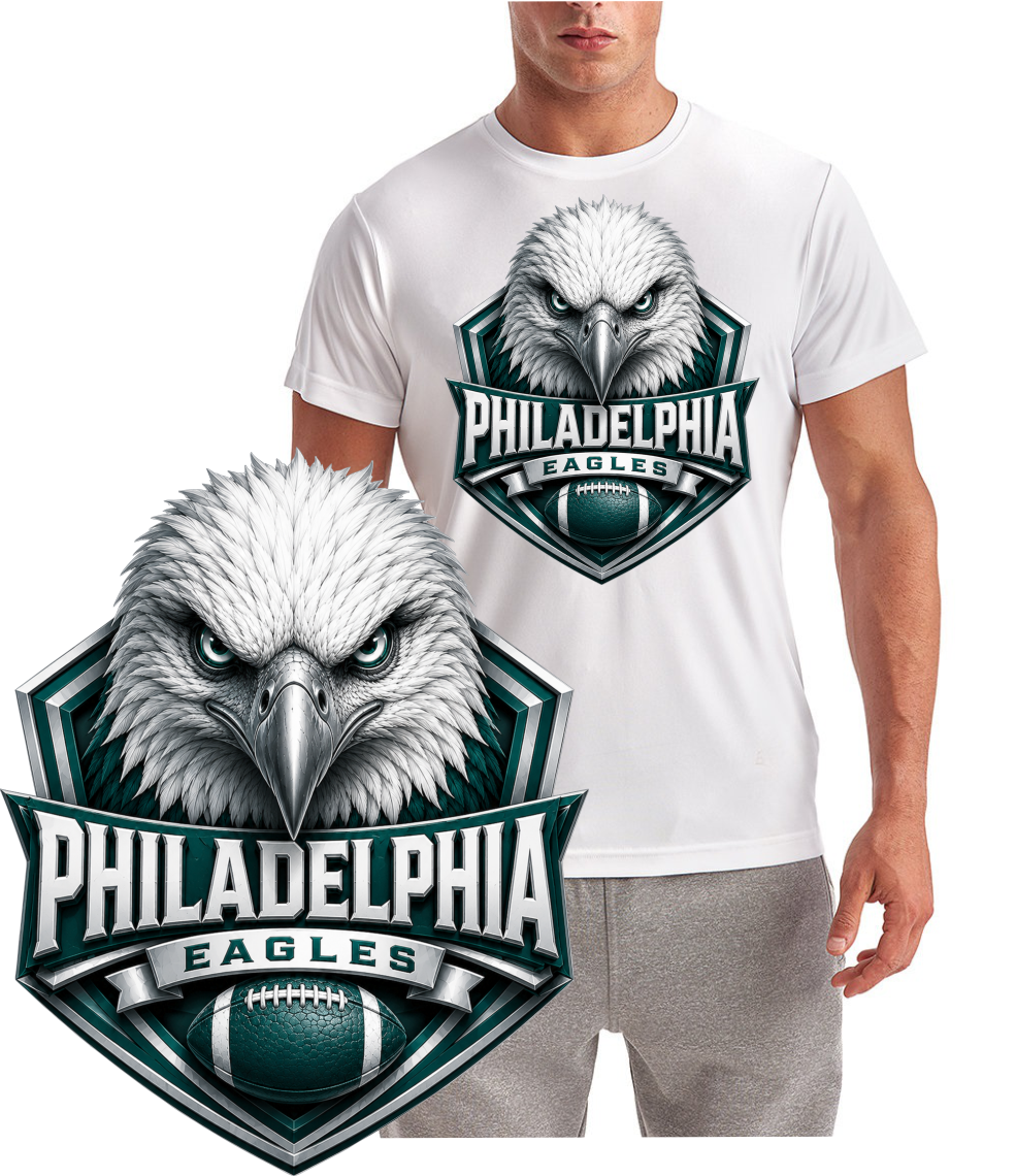 Eagles Philadelphia Football Shield Short Sleeve T-Shirt