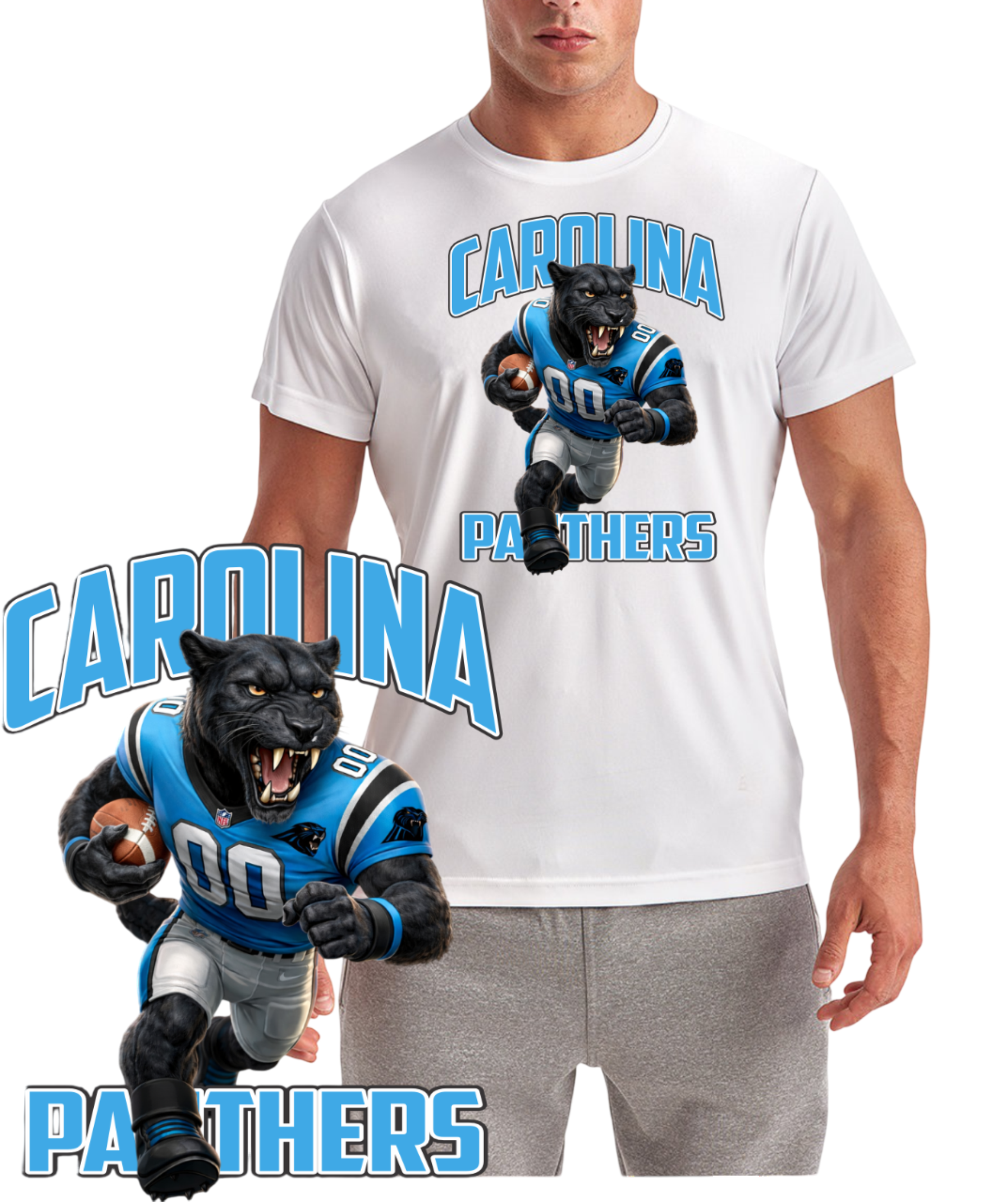 Carolina Simple Layout Short Sleeve T-Shirt