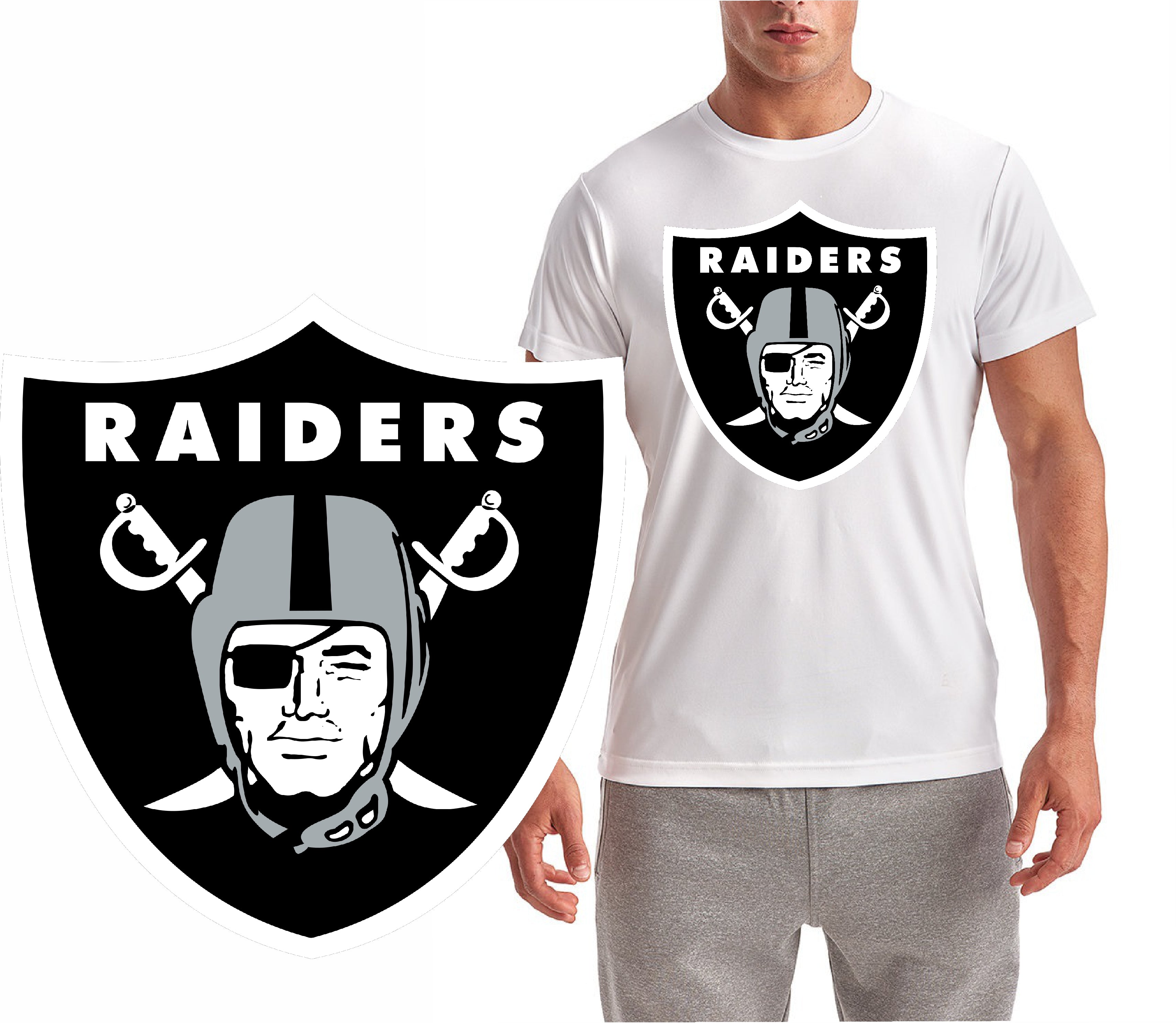 Classic Raider Football Shield Short Sleeve T-Shirt