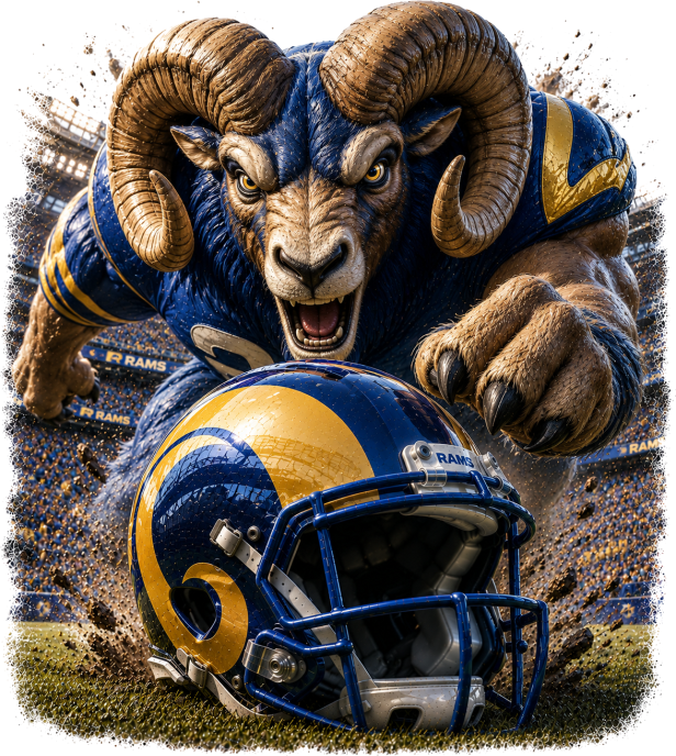 LA Rams in the SOFI Football Stadium Short Sleeve T-Shirt