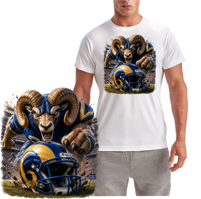 LA Rams in the SOFI Football Stadium Short Sleeve T-Shirt
