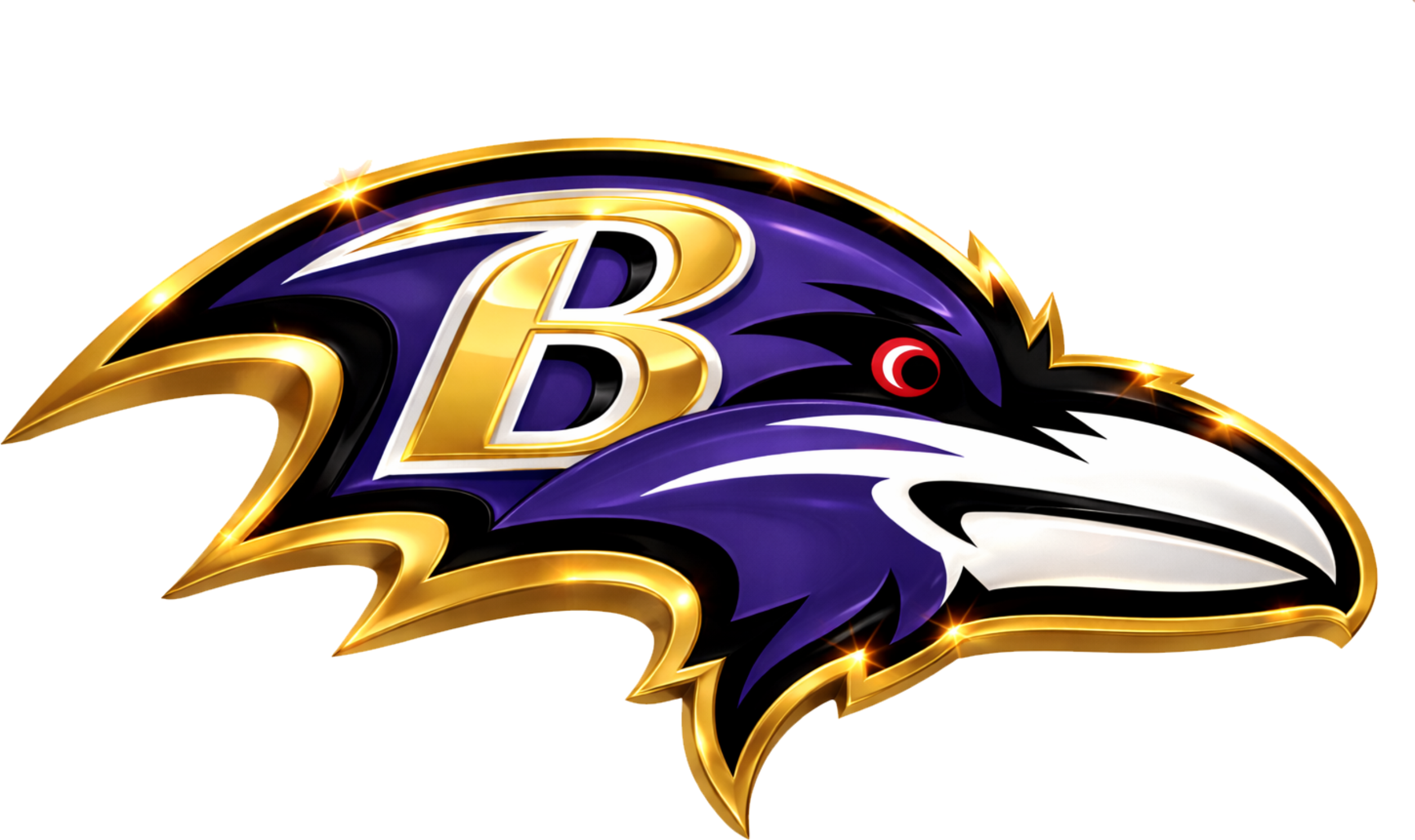 Raven Logo 3D Style Baltimore Football Short Sleeve T-Shirt