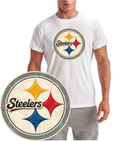 Steelers Antique Football Design Short Sleeve T-Shirt
