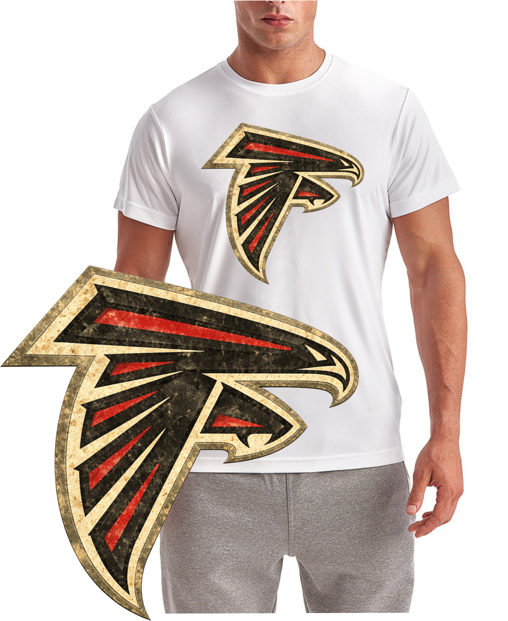 Falcon Aged Logo Atlanta Short Sleeve T-Shirt