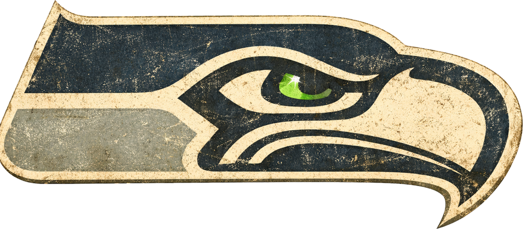Seattle Seahawk Rustic Football Logo Short Sleeve T-Shirt