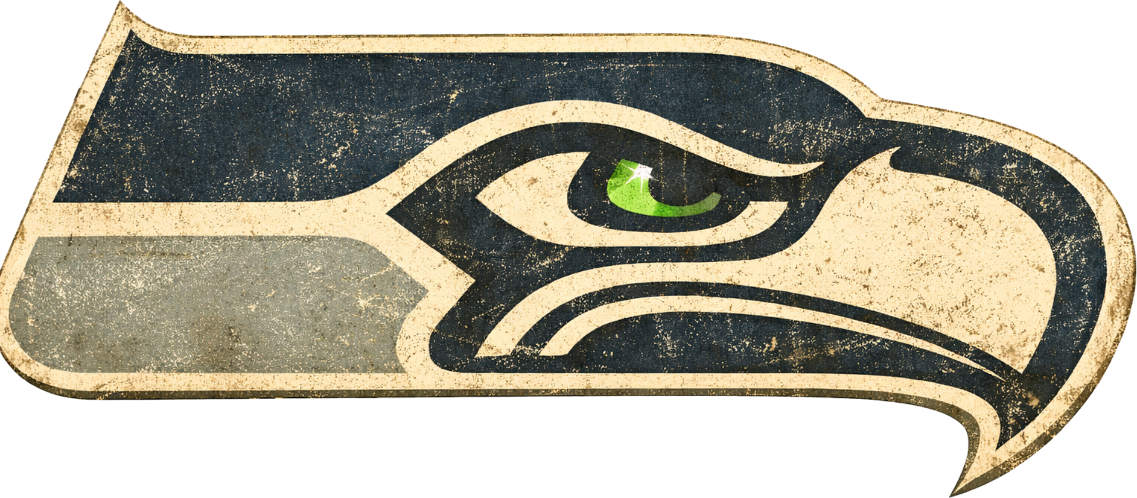 Seattle Seahawk Rustic Football Logo Short Sleeve T-Shirt
