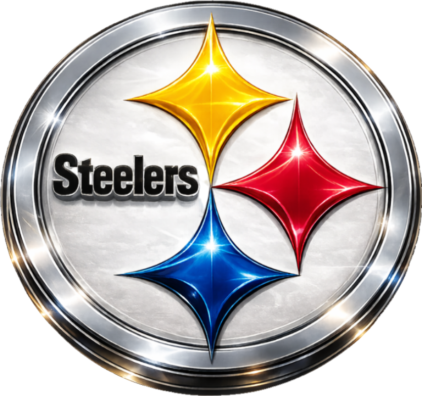 Pittsburgh Steeler Clean Football Logo Short Sleeve T-Shirt