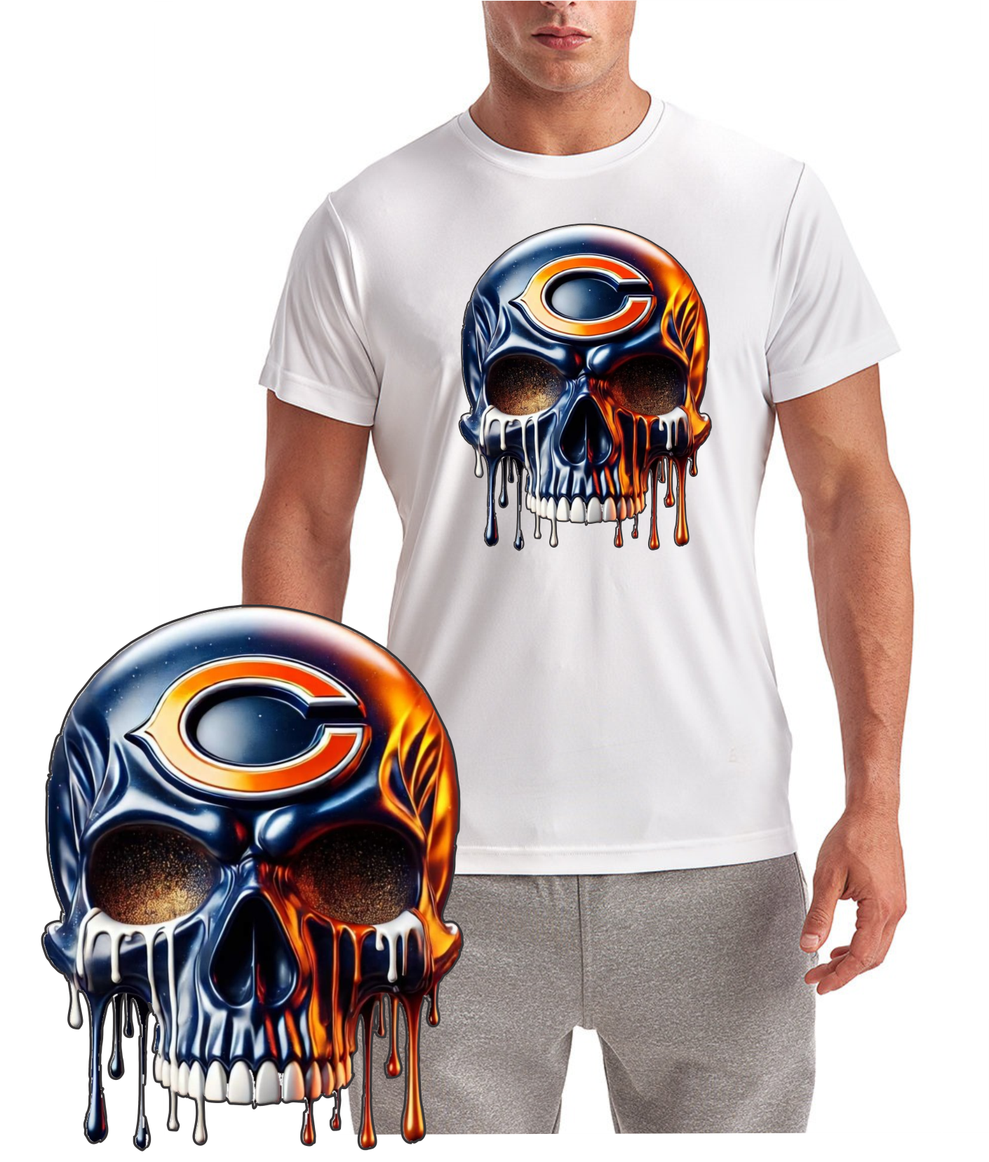 Chicago Skull Short Sleeve T-Shirt