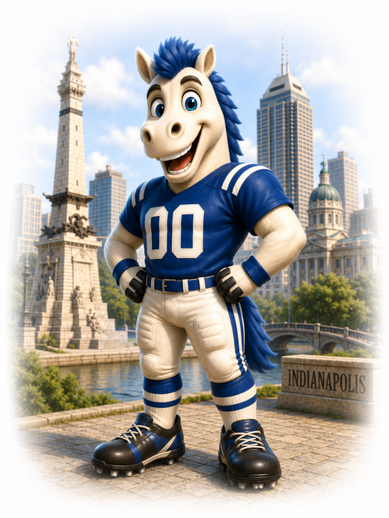 Colts Indianapolis Downtown Color Short Sleeve T-Shirt