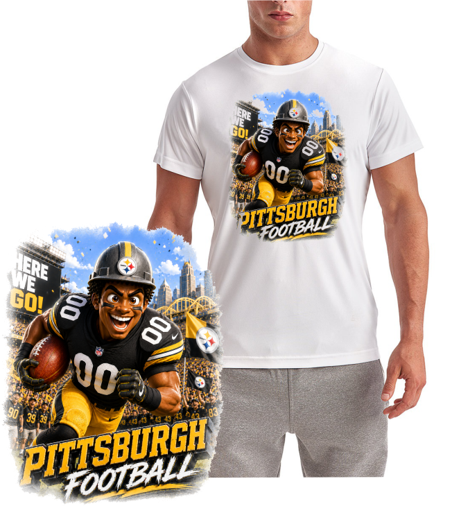 Pittsburgh Steeler Football Fan Short Sheeve T-Shirt