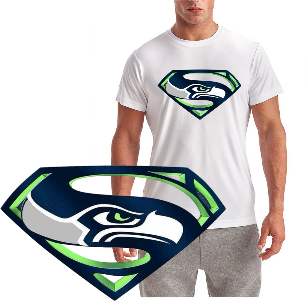 Super Size Seahawk Football Logo Short Sleeve T-Shirt