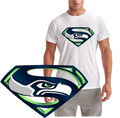 Super Size Seahawk Football Logo Short Sleeve T-Shirt