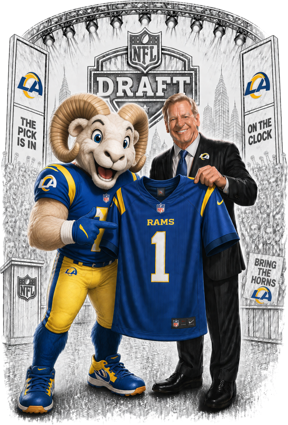 Los Angeles Rams Draft Day Football Short Sleeve T-Shirt