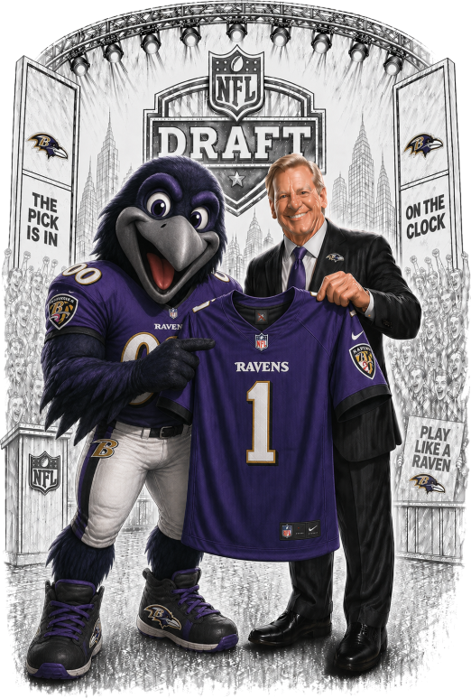 Baltimore Raven Football Draft Day Short Sleeve T-Shirt