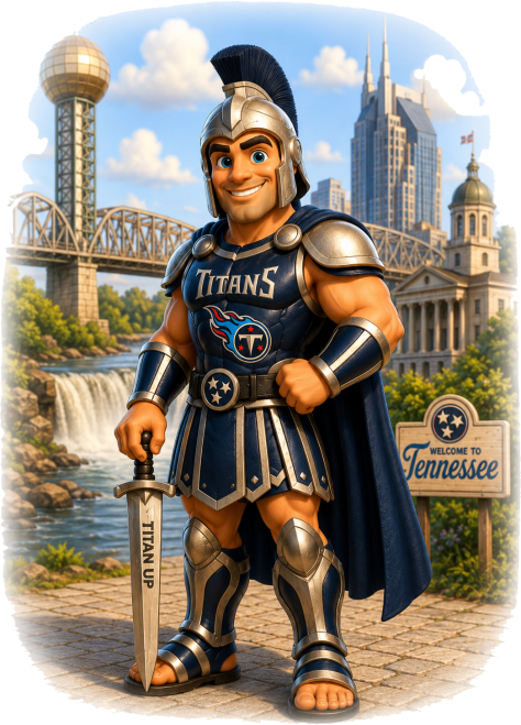 Full Color Tennessee Titans Short Sleeve T-Shirt