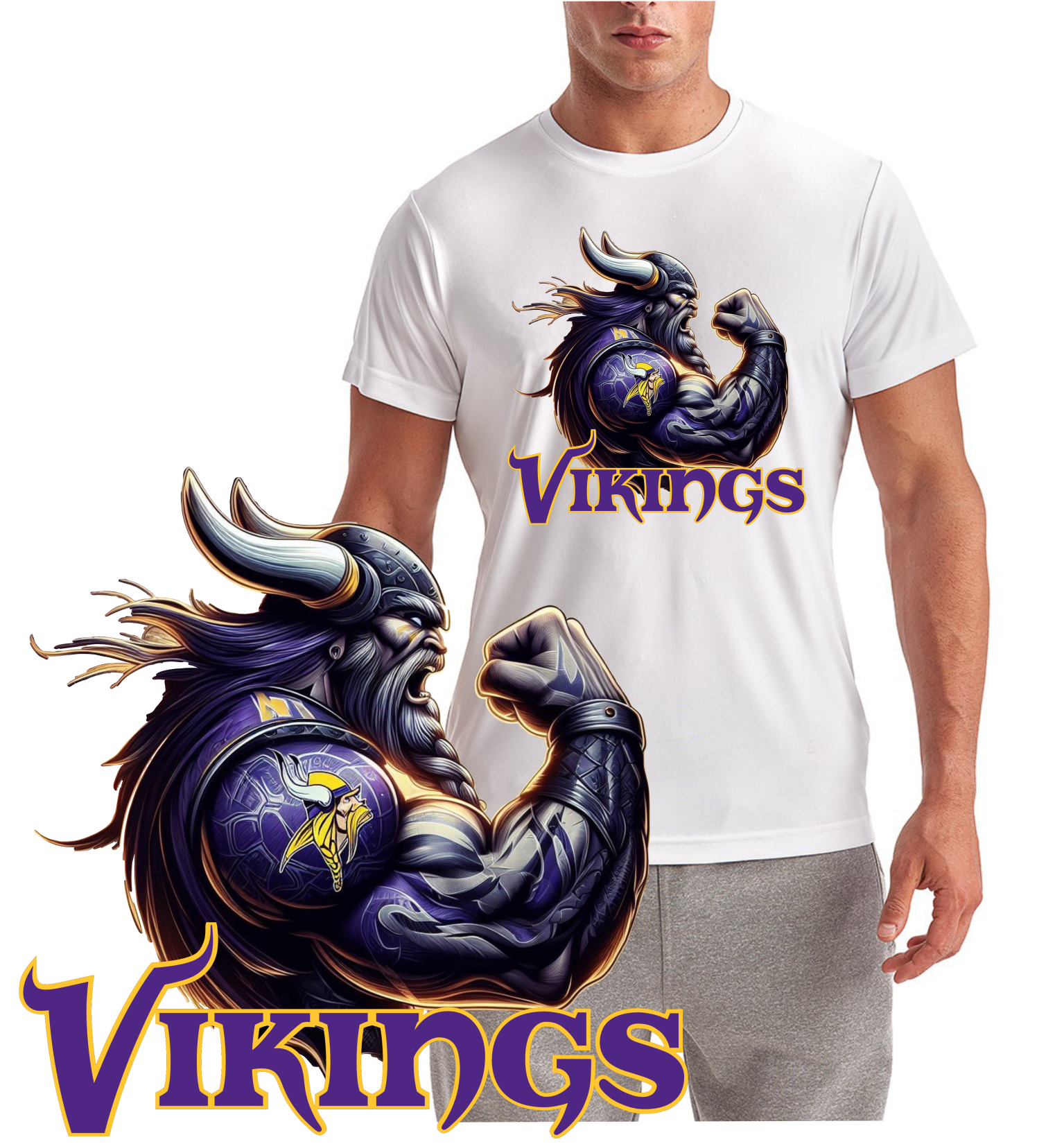 Strong Minnesota Viking Short Sleeve T-Shirt