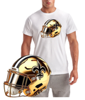 New Orlean Saints Football Helmet Short Sleeve T-Shirt