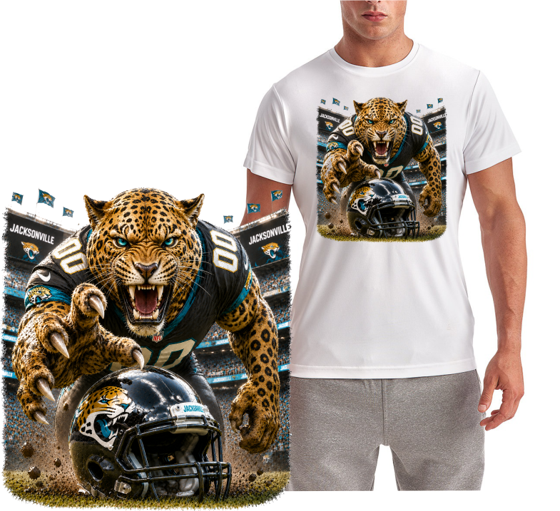 Jaguar In The Stadium Jacksonville Short Sleeve T-Shirt