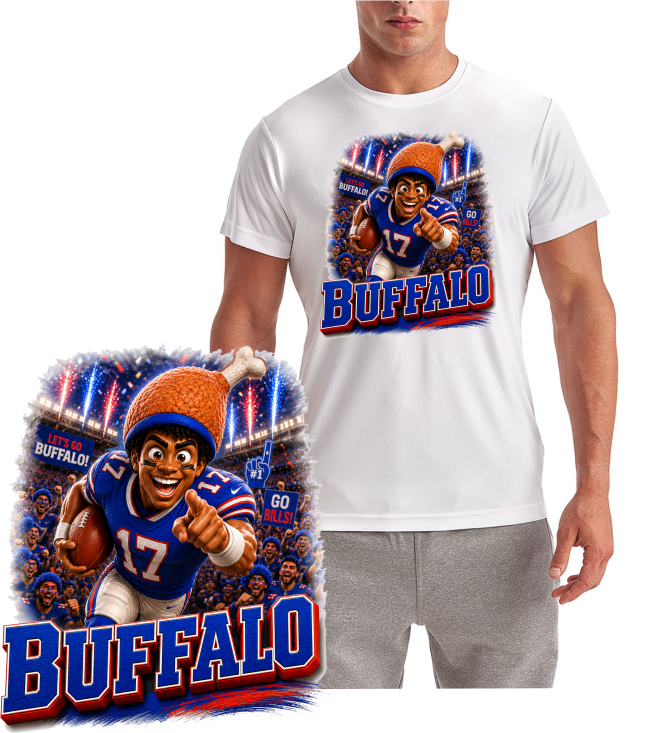 Buffalo Running in Stadium Short Sleeve T-Shirt