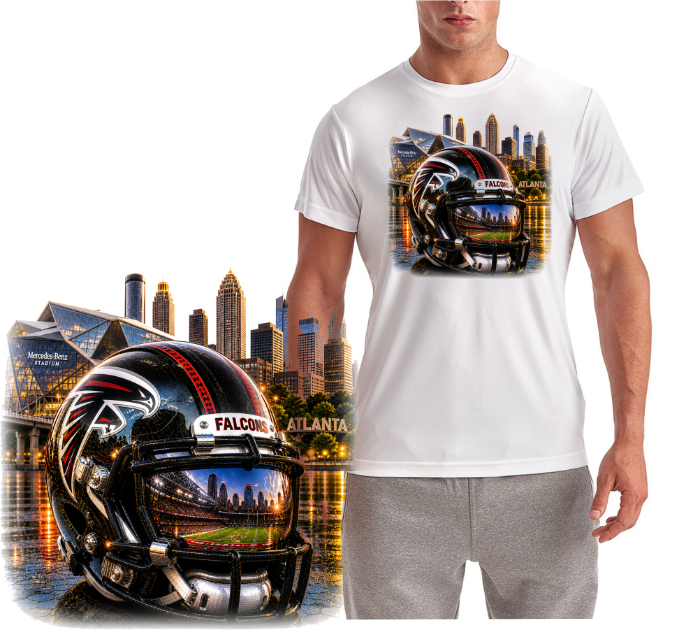 Falcon Football Helmet Atlanta Short Sleeve T-Shirt