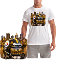 Golden City Pittsburgh Steelers Helmet Short Sleeve T-Shirt