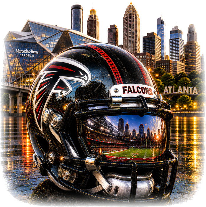 Falcon Football Helmet Atlanta Short Sleeve T-Shirt
