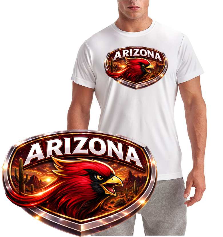 Arizona Cardinal Shield Short Sleeve T-Shirt