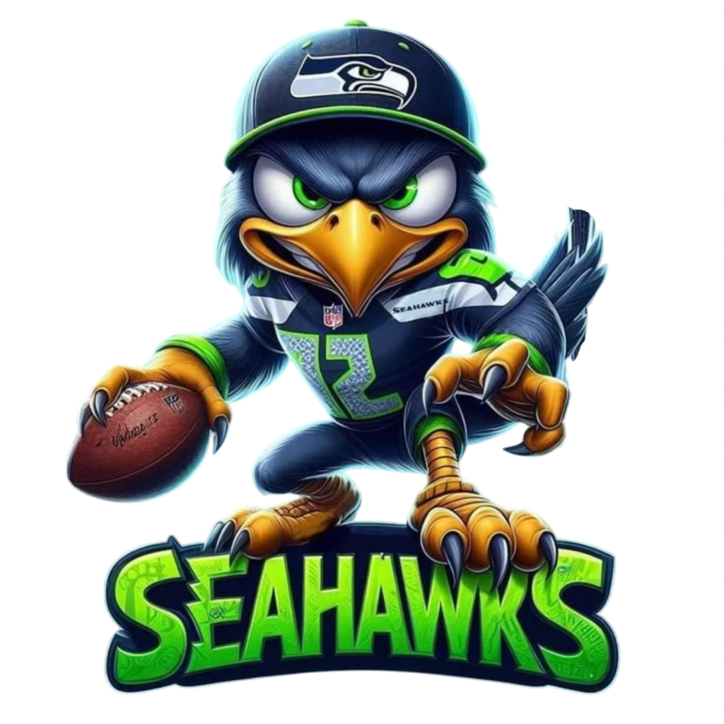 Seahawk Football Mascot Short Sleeve T-Shirt
