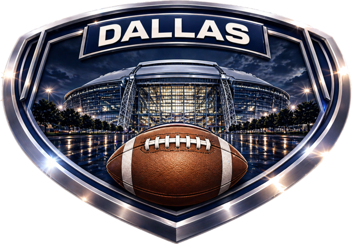 Dallas Stadium Shield Cowboy Football Short Sleeve T-Shirt