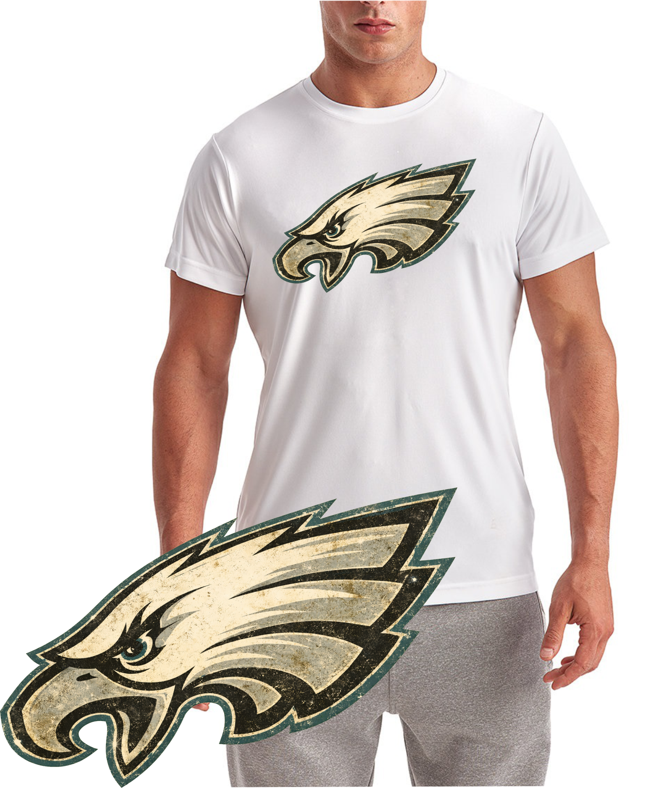 Eagles Retro Football Logo Philadelphia Short Sleeve T-Shirt