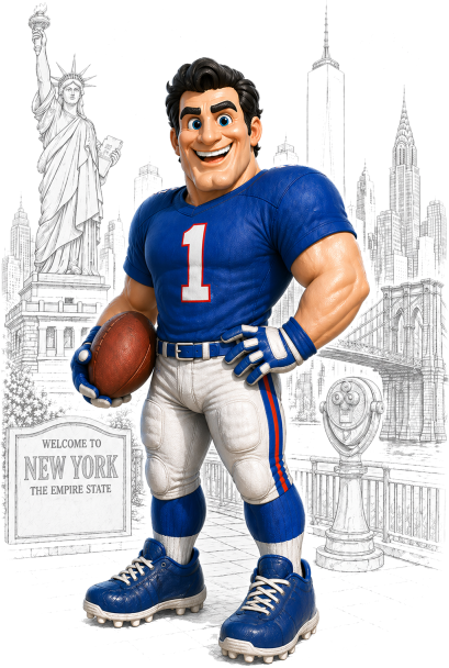Number One New York Giant Football Short Sleeve T-Shirt