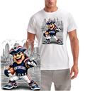 Patriots New England Football Cartoon Short Sleeve T-Shirt