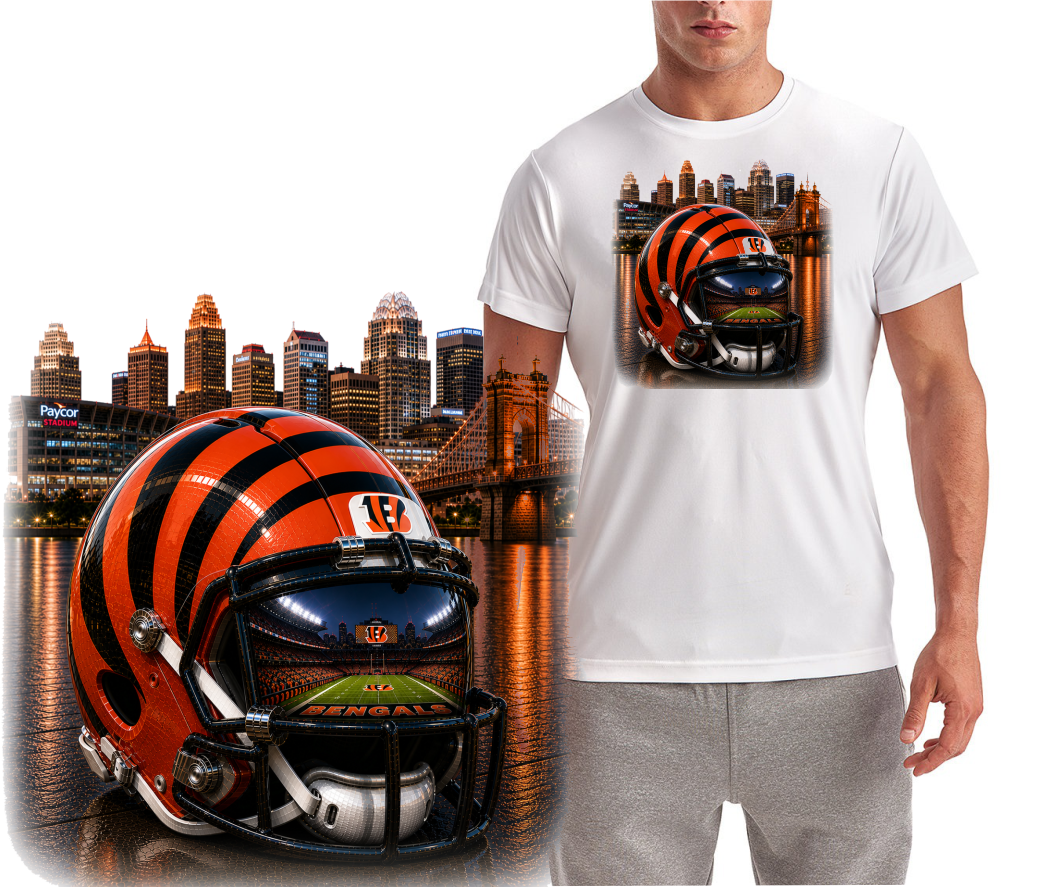 Downtown Cincinnati Helmet Logo Short Sleeve T-Shirt
