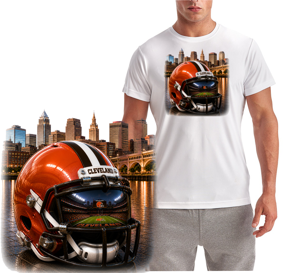Downtown Helmet Design Short Sleeve T-Shirt