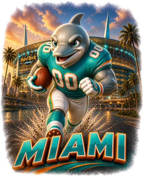 Dolphins Statium Miami Short Sleeve T-Shirt