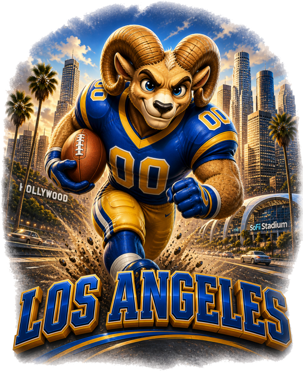 LA Rams Football Rush Short Sleeve T-Shirt