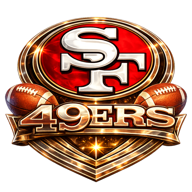 49ers Shield with Football Design Short Sleeve Tee