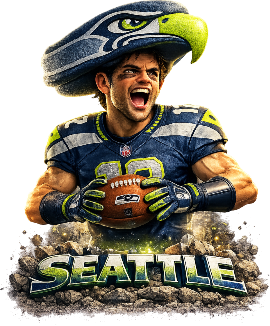 Seattle Seahawks Football Big Fan Short Sleeve T-Shirt