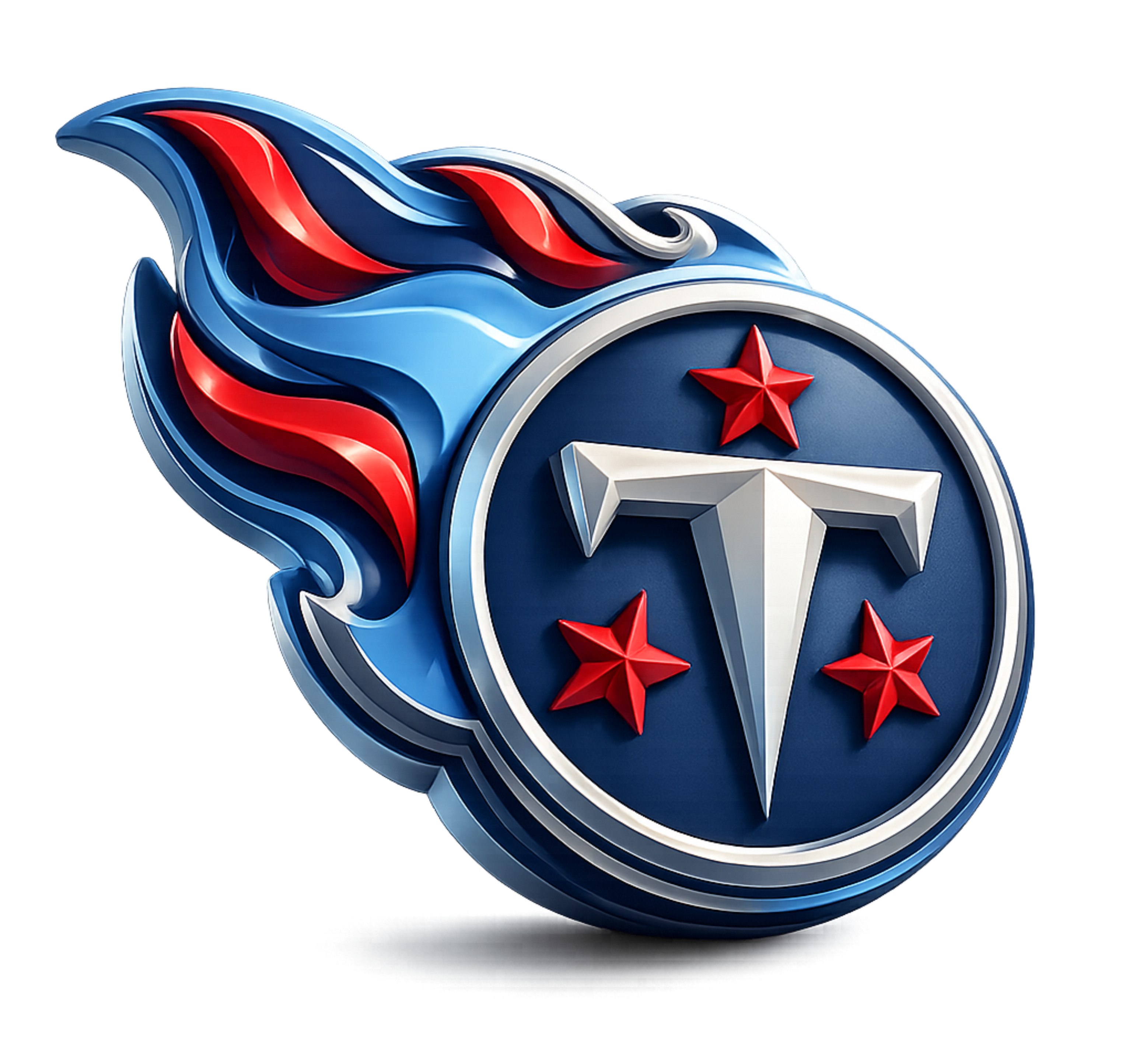 Tennessee Titans Football 3D Effect Short Sleeve T-Shirt