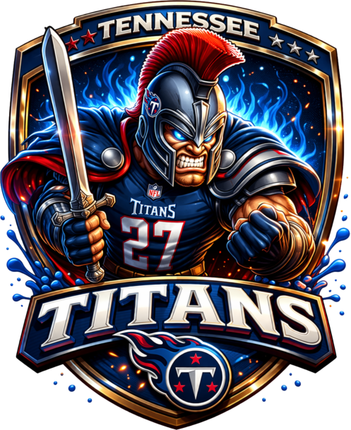 Tennessee Titans Shield Logo Short Sleeve T-Shirt