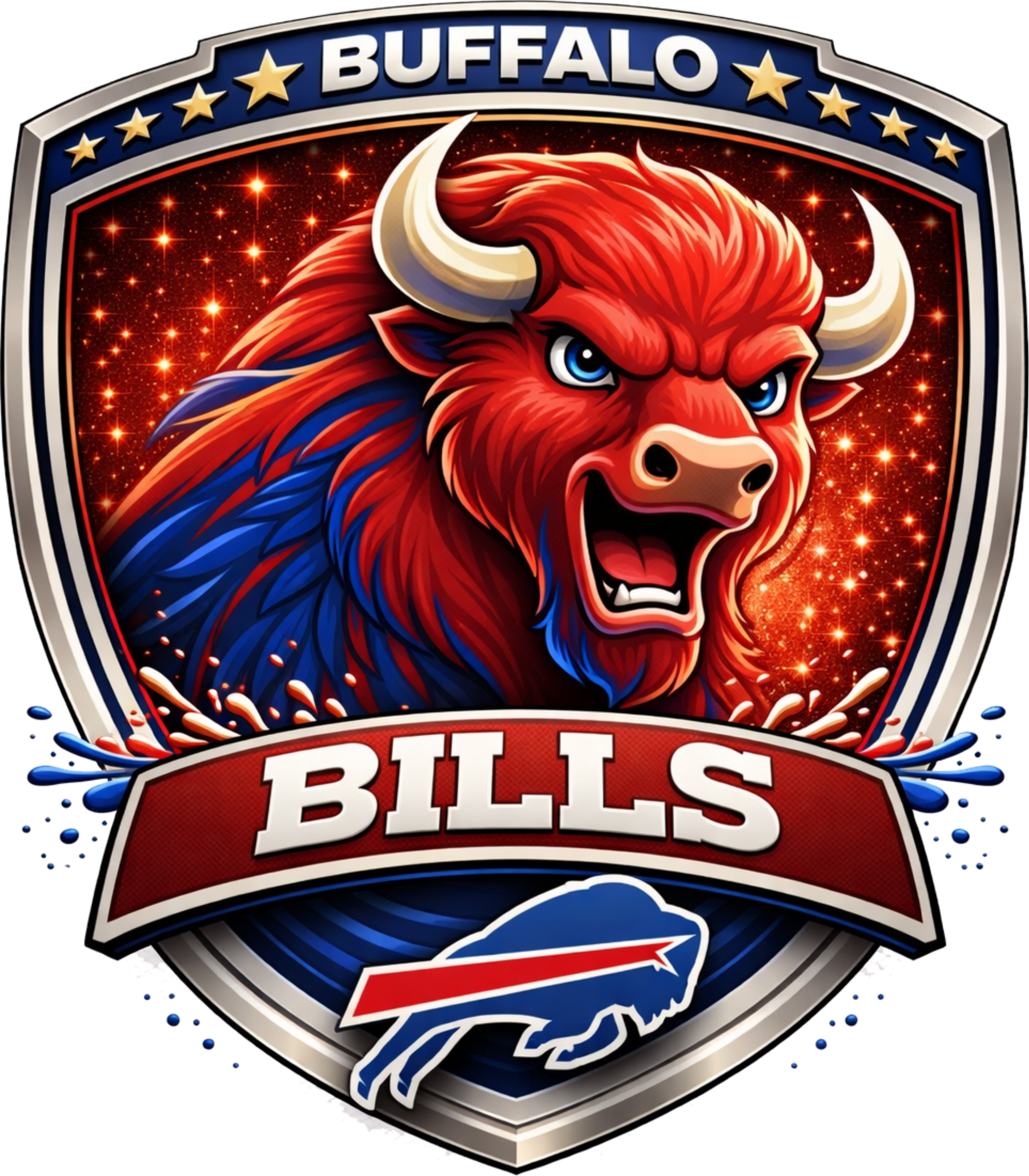 Bills Shield Big Red Short Sleeve T-Shirt