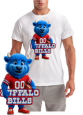 Buffalo Mascot Blue Short Sleeve T-Shirt