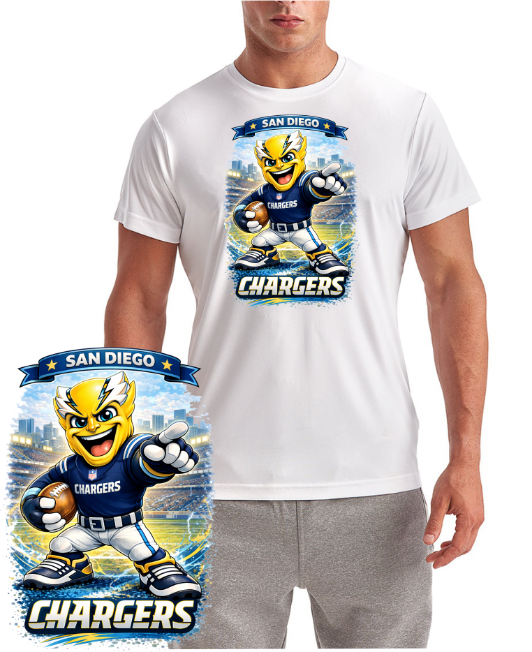 Los Angeles Cartoon Style Short Sleeve T-Shirt