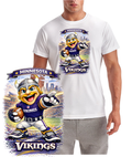 Minnesota Viking Football Cartoon Short Sleeve T-Shirt