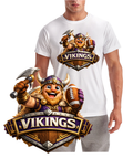 Viking Football Cartoon Short Sleeve T-Shirt