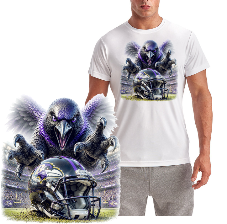 Baltimore Raven In The House Football Short Sleeve T-Shirt